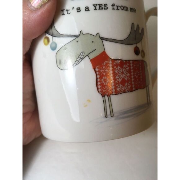 Rosie Made A Thing Mug -Christmas It's A Yes For Me Reindeer Coffee Tea Cup Mug - Picture 4 of 6